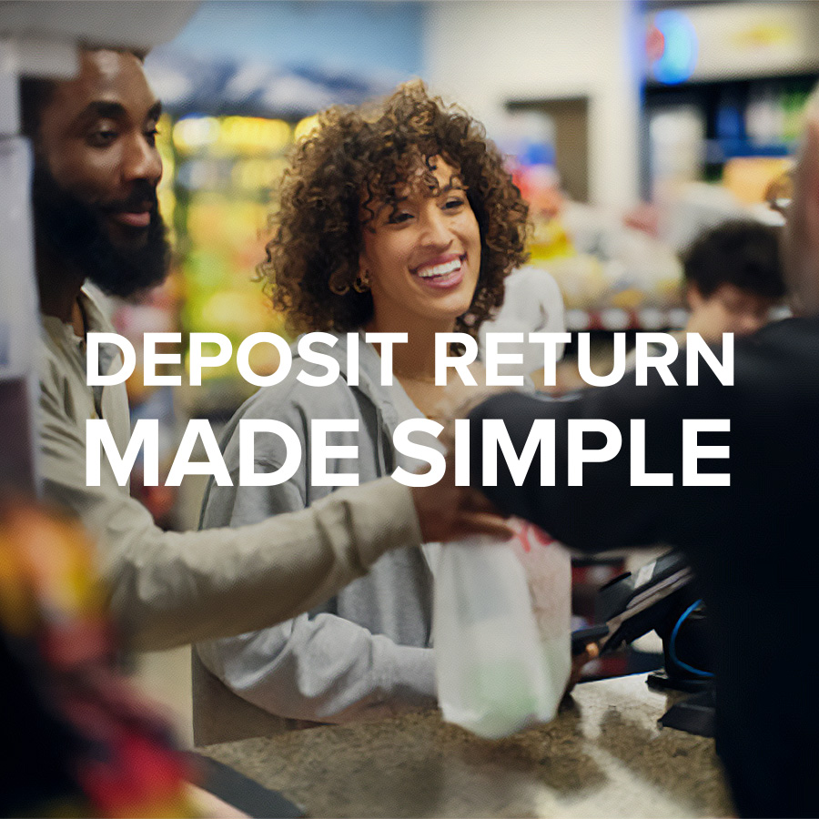 Deposit return made simple: a customer at a shop till